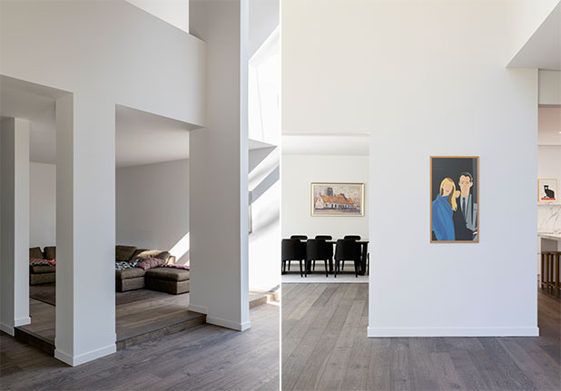Detail van de renovatie en aanbouw van Villa K